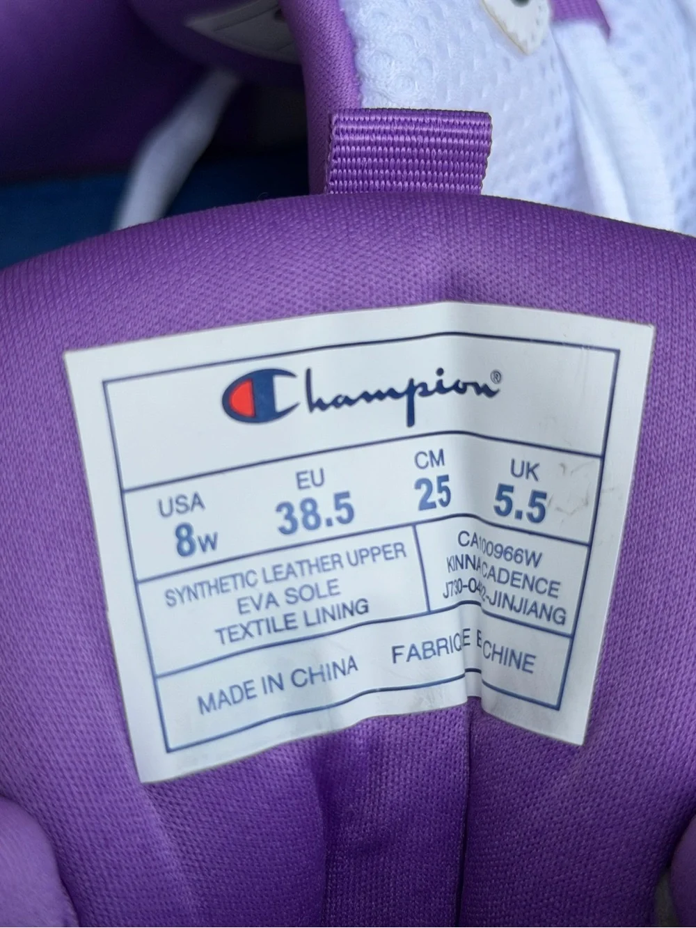 Champion Kinna Cadence Women’s Size 8  Lavender Black White Tennis Shoes X2